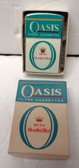 Vintage Oasis Cigarettes Lighter With Box And Paperwork