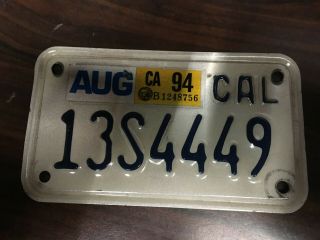 Classic California Motorcycle License Plate Old License Plate For Motorcycle
