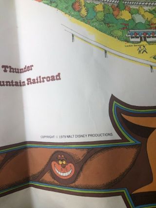 1979 Disneyland Walt Disney Park Map With Big Thunder Mountain Railroad 6