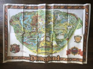 1979 Disneyland Walt Disney Park Map With Big Thunder Mountain Railroad 7