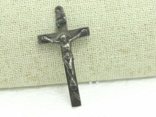 Vintage Sterling Crucifix Pendant,  From Rosary,  Mid - Century,  2 " Afco,  3.  29gr.