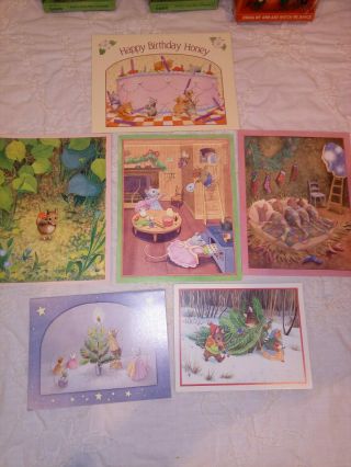 6 - Illustrator Artist Laura Lydecker Christmas All Occasion Mice Mouse 6 Cards