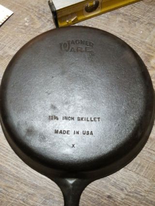 Vintage Wagner Ware 10 Cast Iron 11 3/4 " Inch Skillet Made In Usa
