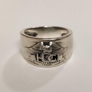 Harley Davidson Harley Owners Group Sterling Silver Ring Size 9