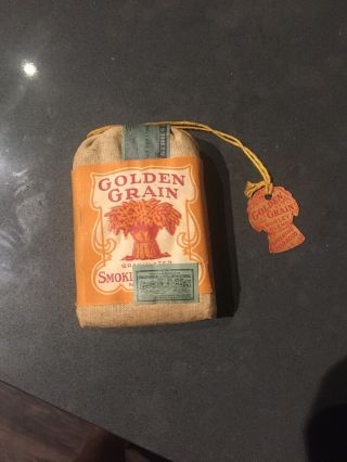 Vintage Golden Grain Smoking Tobacco Bag Pouch Pack