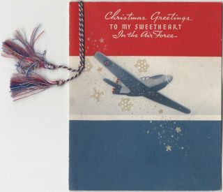 World War Ii Christmas Card For Sweetheart In The United States Army Air Force