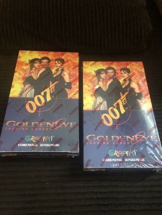 James Bond,  Goldeneye 007,  Trading Cards,  2 Boxes,  72 Packs,  1995,  And