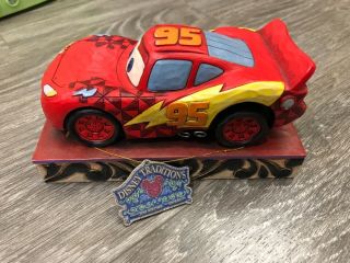 Disney Jim Shore Traditions Cars Lightening Mcqueen Ka - Chow Figurine With Tag