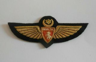 Invicta Airways Bullion Pilots Wing Badge Obsolete Flight Crew Airline