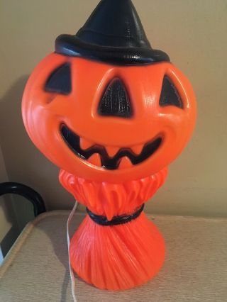 Vintage 1969 EMPIRE Halloween Jack O Lantern Pumpkin Man Blowmold 2