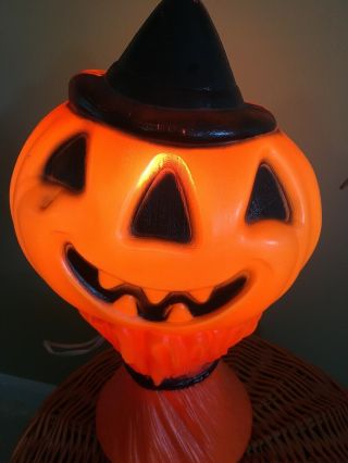 Vintage 1969 EMPIRE Halloween Jack O Lantern Pumpkin Man Blowmold 3
