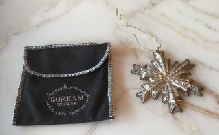 Vintage 1978 Gorham Sterling Silver Snowflake Christmas Ornament
