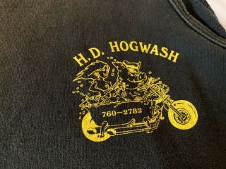 Vintage Harley Davidson Hogwash Promotional Tank Top Rare GD 3