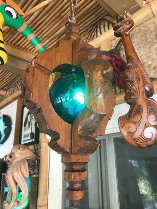 Witco Style Lamp With Green Led Light Tiki Bar Smokin Tikis 05