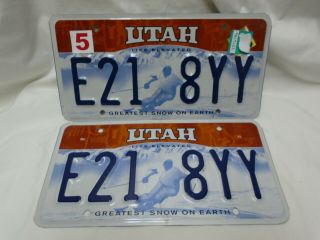Utah Life Elevated Greatest Snow On Earth License Plates Stamped