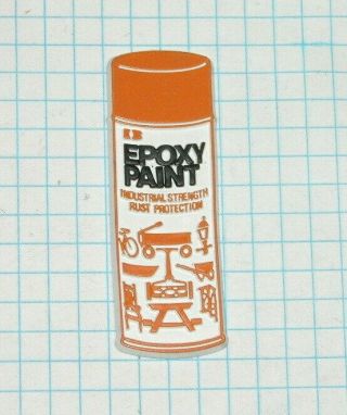 Vintage White Orange Epoxy Spray Paint Logo Rubber Refrigerator Magnet 1