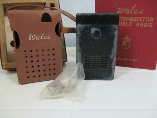 Wales All Transistor Portable Radio Model TR - 306 Vintage Parts W/Box 3