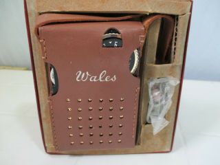 Wales All Transistor Portable Radio Model TR - 306 Vintage Parts W/Box 8
