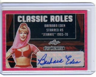 2019 Leaf Pop Century Barbara Eden Pink Refractor Classic Roles Autograph 8/10