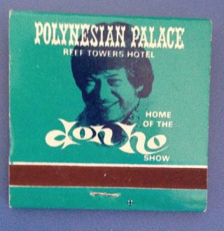 Home Of Don Ho Show Polynesian Palace Waikiki Match Book
