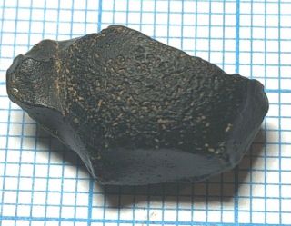 Australite 19: Australian tektite from meteorite impact,  Button Frag Rim & Wave 4