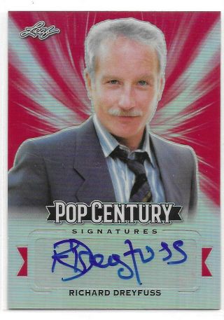 Richard Dreyfuss 2019 Leaf Pop Century Metal Signatures Auto Autograph Red 1/3