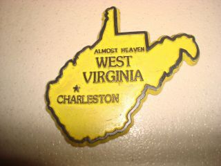 Rare Vintage Almost Heaven Charleston West Virginia Rubber Refrigerator Magnet