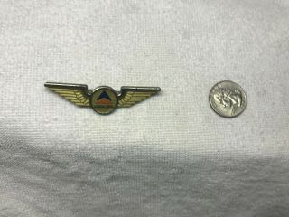 Vintage Delta Airlines Stoffel Seals Gold Pilot Wings Hat Brooch Lapel Pin