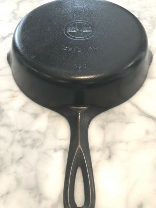 Griswold Cast Iron Skillet 6 / Small Logo / " Early Handle " Restored Sits Flat