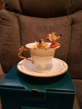 Disney Wdcc Cinderella - Gus And Jaq " Tea For Two " With Saucer (plate)