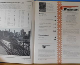 Warbonnet 1997 4th quarter Santa Fe Railway Historical & Modeling Society 2