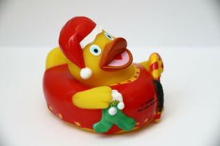 Lufthansa First Class Services Lounge Christmas Red Rubber Duck Holiday Limited