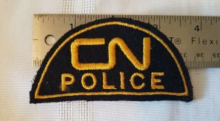 Cn Police “canadian National Railway” Patch Vintage