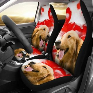 Golden Retriever Dog Print Car Seat Covers -