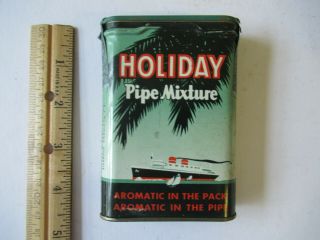 Vintage Tobacco Tin - - Holiday Pipe Mixture - Tobacco