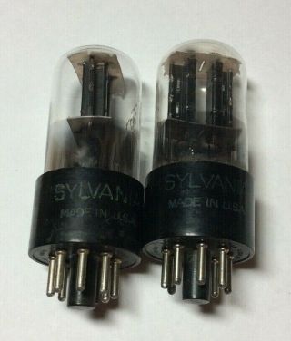 (4) Sylvania Made In Usa Test 6sn7gt Vt Style Twin Triode Audio Tubes
