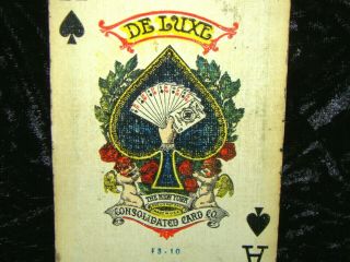 Antique Let Us Play York Consolidated Card Co Deluxe Playing Cards F3 - 10 7