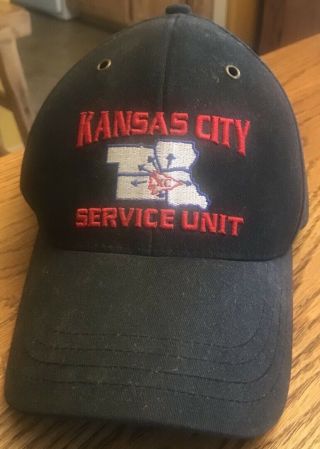 Vintage Union Pacific Railroad Cap Kansas City Service Unit W Logo