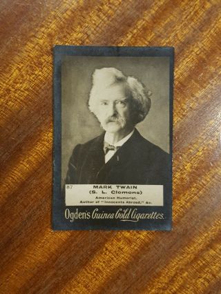 American Mark Twain Huckleberry Finn Usa Innocents Abroad Cigarette Tobacco Card