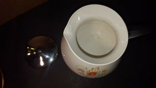 (2) Corning Ware Wild Flower 6 cup Stove Top Coffee Pot Percolators 4