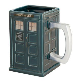 Doctor Who Sculpted Tardis Mug - Dr.  Who Figural Ceramic Oversized Coffee Cup