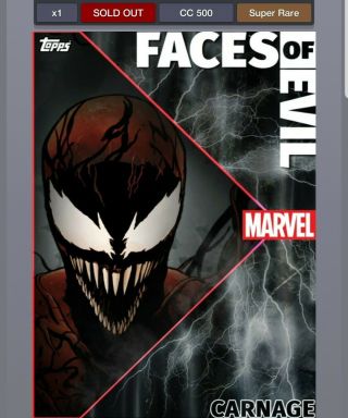 Topps Marvel Collect Digital Faces Of Evil Motion Carnage Week 14 Wave 2
