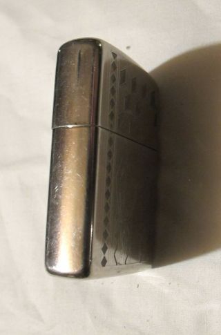 VINTAGE ETCHED GEOMETRIC CATS ZIPPO LIGHTER 6