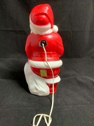 Vintage 1968 Santa Claus lighted Blow Mold Empire Plastic 13 