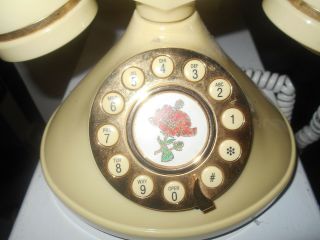 Vintage Conair Retro Telephone Model SW 2505 Cream Corded Push Button 2
