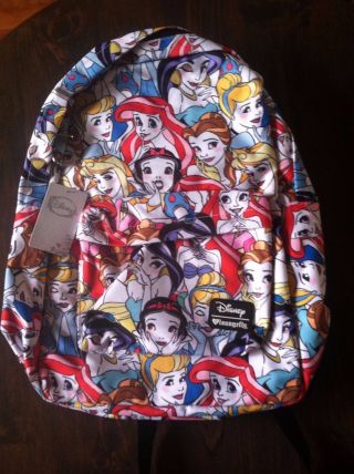 Disney - Princesses Loungefly Backpack - Ariel - Cinderella - Belle - Snow White - Aurora - Bn