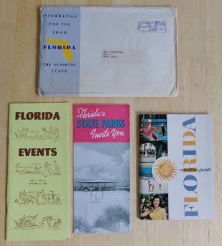 1958 Florida Development Commission Information Packet Tourism / Vacation Guide