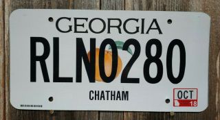 2012 Georgia " Passenger " License Plate W/18 Renew.  Stkr.