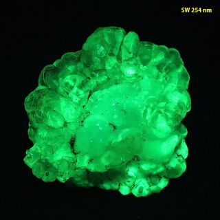 Bb: Hyalite Opal - Glassy Orange/white From Mexico,  Bright Green Fluorescent