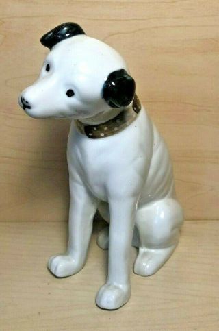 Vintage Porcelain Nipper Dog Rca Victor Advertising 7 " Handpainted Figurine